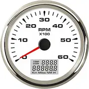 PMGMZPGPMA 3000-8000 RPM Tachometer Universal Gauges LCD Rev Counters with Trip Hour Meter Speed Ratio for Auto Truck Marine Boat Hourmeter Automobile Tachometer(SDF)