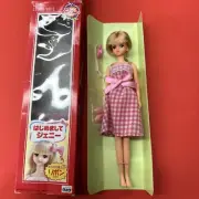 Vintage Takara Japan JENNY Doll Fashion Collection 11" Pink Plaid Blonde Bangs