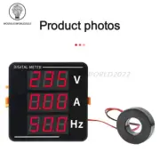 AC50-500V Voltage Current Frequency Meter Digital LED Voltmeter Ammeter AC0-120A