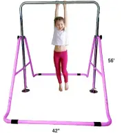 Kids Monkey Horizontal Bar Kip Playground Training Pink NEW