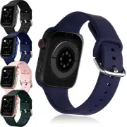 40/42/44/45mm Silicone Sport iWatch Band Strap for Apple Watch Series 8 7 6 5 SE