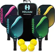 Helium Pickleball Paddles Set of 4 - USAPA Certified - Graphite Fiberglass Surface, Lightweight Honeycomb Core