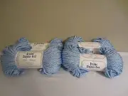 Lot of 4 Rolls of Light Blue 6mm Braided Elegance Macrame Craft Cord 400yds