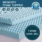 Memory Foam Mattress Topper COOL GEL All Size 5CM 7-Zone Cooling Four seasons AU