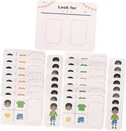 ERINGOGO Learning Cards Set for Boys and Girls Preschool Puzzle Game Educational Matching Flash Cards Logical Family Interaction Party Activities