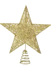 Christmas Tree Topper Gold Star 10in