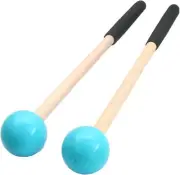 Biaungdo 2 Pack 8.7 Inch Glockenspiel Mallets, Rubber Xylophone Mallets Blue