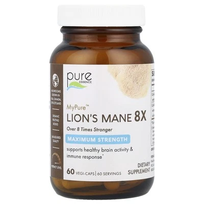 2 X Pure Essence, MyPure�, Lion's Mane 8X, Maximum Strength, 60 Vegi-Caps