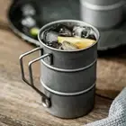 Retro Old Coffee Water Cup Industrial Style Oil Barrel Mug Camping Beer Mug