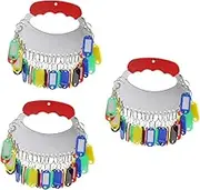 COHEALI 3 Sets Key Management Disk Craft Organizers and Storage Cabinet Key Organizer Key Chains Custom Tags Entryway Shelf Key Holder Combination Colorful Key Tags Dad Keychain Plastic