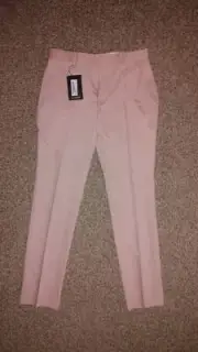Boohoo MAN Dress Pant Slim Fit Trouser Light Pink 32S NWT