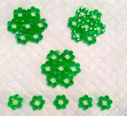 Petal Nest Bulb Flower Rings Ceramic Christmas Tree 50 ALL GREEN VINTAGE
