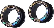 [SAFIGLE] 2 Pairs Titanium Hoop Earrings Ear Expanders Acrylic Ear Plugs Stylish Fashion Earring for Women Men Comfortable