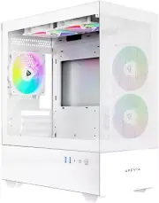 Phantom-Mesh-Wh Phantom Micro-Atx Dual-Chamber Mesh Gaming PC Case W/ 5X 120Mm A
