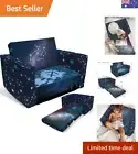 Kids Sofa, Zodiac Sign Toddler Couch 2-in-1 Convertible Sofa to Lounger, Star...