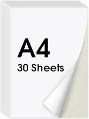 CREGEAR Sticker Paper A4 Size (210 x 297mm) for Inkjet or Laser Printer, Shipping Address Labels, Matte White Paper Sheets, Strong Adhesive, Dries Quickly, Holds Ink Well, 30 Sheets