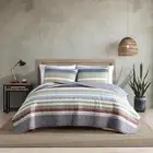 - Quilt Set, Cotton Reversible Bedding with Matching Shams, Lightweight Home Dec