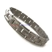 ACCENTS KINGDOM MEN'S SCREW MAGNETIC THERAPY TITANIUM GOLF BRACELET T23