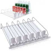 Drink Organizer for Fridge, 12oz 16oz 16.9oz 20oz Soda Dispenser for Fridge, ABS Width Automatic Pusher Glide 6 Row Automatic Pusher Glide for Pantry or Supermarket (38cm)