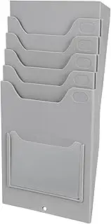 HONMEET Card Rack Plastic Timecards Holder Office Organiser for Classroom Warehouse
