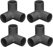 3 Way Pipe Fittings, 10PCS 20mm Inner Diameter PVC Pipe Connector Tee Corner Connector with 90 Degree Elbow for Water Pipes, Furniture, Greenhouse Joints Tent Connections (Black)