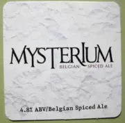 MYSTERIUM BELGIAN SPICED ALE Beer COASTER Mat, DuClaw Brewing Co., MARYLAND 2010