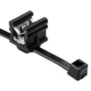 2-Pc Cble Tie/Edge Clip 8in L EC20 3-6mm Pnl 45lb PP/PA66HIRHSUV Blck (500EA)