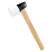 C&T White Rubber Flooring Mallet with Replaceable Head,Non-Marring Head, Wood...