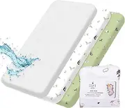 Lilly Belly Lilly B. GOTS Organic Cotton Flat Sheet 120 x 60 cm Fitted with 2+1 Waterproof Protection Compatible with Snuzpod, Next2me and All Cribs, Mini Cribs up to 60 x 1