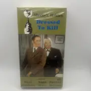 Sherlock Holmes in Dressed to Kill (VHS, 1994) Starring Basil Rathbone B&W FLAW