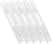 HOMOBABE 5 Pack Nail Polish Pen Essential Oil Applicator Brush Twist Pen Tool for Lip Oil Tubes Gloss Containers Manicure Set