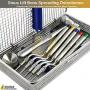 Dental Sinus Lift Bone Spreading Offset Osteotome Mead Mallet Hammer + Cassette