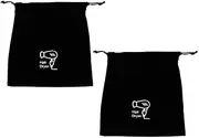 Baluue Luxury Lint Material Hair Dryer Bag Drawstring Pouch for Travel Hair Styling Tools