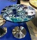 Natural Agate stone Inlay LED Table Coffee console Table Top Hallway Home Decor