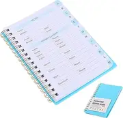 Angoily Password Book Login Key Alphabetized Spiral Password Notebook Website Notebook for Passwords Alphabetical Senior Notepad Organizer Number Tag Small Address Book Sky-blue Paper