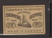 MATCHBOX LABEL SWEDEN- Boat, Zekerheids Lucifers- **