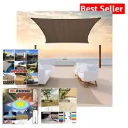 Breathable Rectangle Sun Shade Sail - 15' X 23' Brown, 95% UV Protection