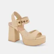 NIB Women's Dolce Vita Bobby Heels in Natural Raffia