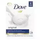 Dove Original Deep Moisturizing Beauty Bar Soap, Unscented, 3.75 oz (8 Bars)