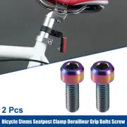 2pcs M5x14mm Bicycle Stems Seatpost Clamp Derailleur Grip Bolts Assorted Color