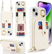 for iPhone 15 Plus / 14 Plus Case Crossbody Shoulder Wallet Leather Cover