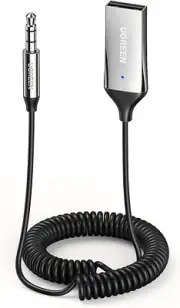 Aux to Bluetooth 5.3 Adapter 3.5Mm Bluetooth Receiver for Car USB 2.0 to 3.5Mm J