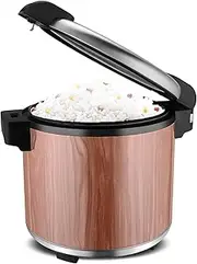 23L Commercial Rice Warmer, Electric Rice Soup Warmer With 360° Heating, Non-Stick Pot Insulated Pot With 65°C Constant Temp, 30-50 Servings For Restaurants Catering, Not Cooker