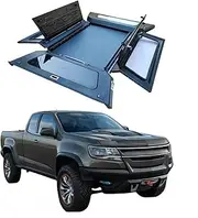 ATATQY Compatible for Chevrolet Colorado ZR2 / Truck topper canopy truck bed cover Three doors openaluminum canopy roll top cover