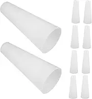 Tofficu 10pcs Conical Plastic Yarn Tubes Thread Winding Bobbin Holders for Sewing Knitting Embroidery Tangle- Design DIY Craft Supplies