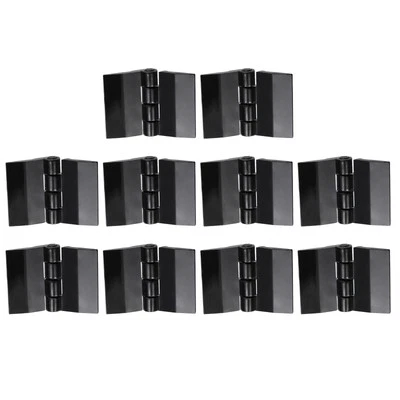 10Pcs 1x1.34 Inch Acrylic Hinges Mini Hardware Folding Hinge for Box Black