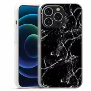 For Apple IPhone 13 Pro Max Mini TPU Case Cover+Glass(Black Marble)