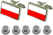 [Select Gifts] Shirt Dress Studs Lucca City Italy Flag Cufflinks