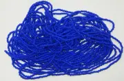 Vintage Seed Beads Czech Glass Opaque Dark Blue Full Hank 12/0 18 BPI