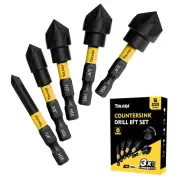 5PCS Countersink Drill Bit Set with 82 Degree 5 Flutes Design, Nitride Coating H